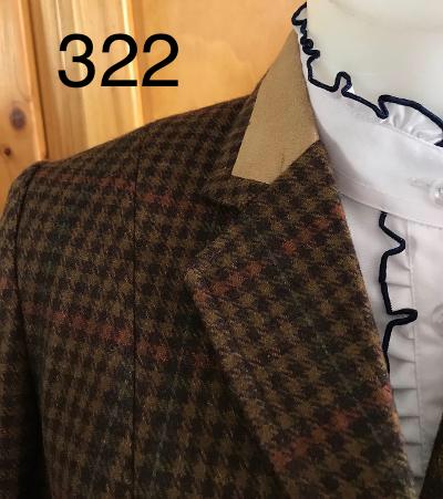 Brown, Mustard & Faint Green & Red Check Show Hunter Jacket With Mustard Trims Adults (322)