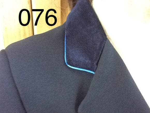 Navy With Fine Royal Blue Trims Open Or Dressage Jacket Childs (076)