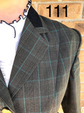 Navy, Grey & Aqua Check Show Hunter Jacket Childs (111)