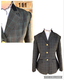 Navy, Grey & Aqua Check Show Hunter Jacket Childs (111)