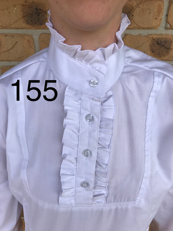 White Long Sleeve Ruffled Shirts Childs White Ruffles (155)