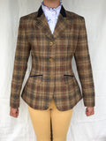 Navy, Beige/ Mustard & Red Check Show Hunter Jacket Childs (117)