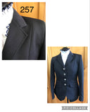 Navy (Ink) Open Or Dressage Self Stripe 4 Button Jacket Childs (257)