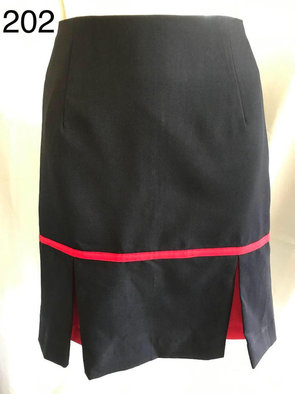 Navy Skirt With Stunning Red Pleats and Band Adults (202)