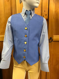 Pale Blue/ Sky Blue Traditional Waistcoats Childs (242)