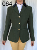 Olive (Darker) Show Hunter Jacket With Navy Velvet Trims Adults (064)