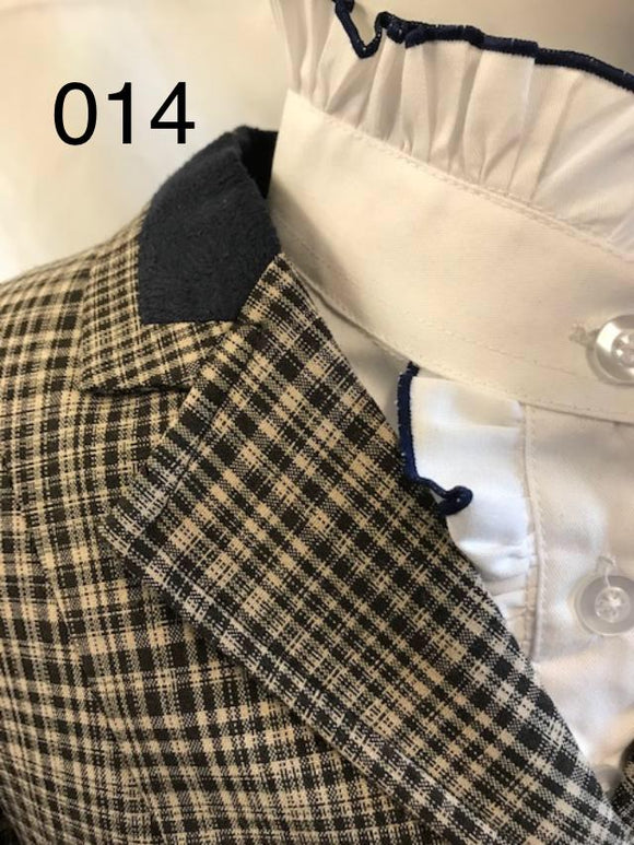 Navy & Mushroom Stunning Show Hunter Jacket All Adults Sizes (014)