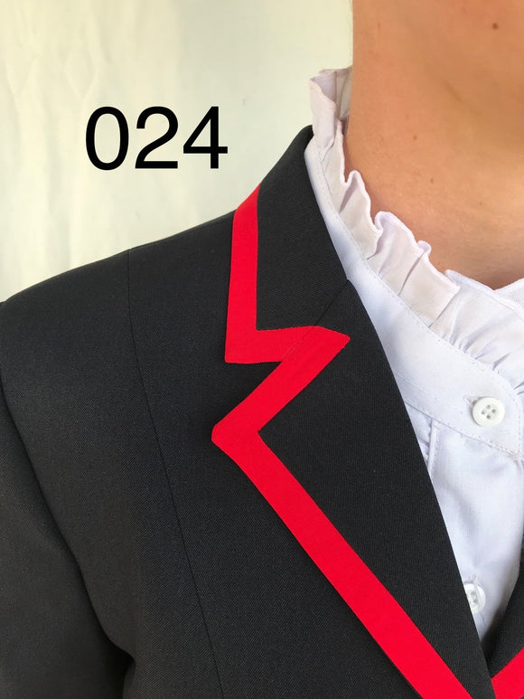 Navy, Red Collar, Pocket & Cuff Trims SUPER Smart Adults Show Jacket (024)