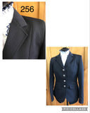 Navy (Ink) Open Or Dressage Self Stripe 4 Button Jacket Adults (256)