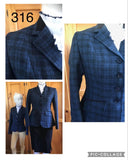 Navy Check two Toned Stunning Show Hunter Jacket Childs (316)