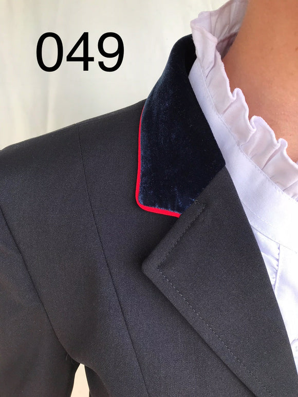 Navy With Fine Red Trims Open OR Dressage Lightweight Jacket Childs (049)
