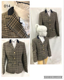 Navy & Mushroom Stunning Show Hunter Jacket All Adults Sizes (014)