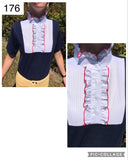 Navy, Red & White Ruffled T Shirts Childs (176)