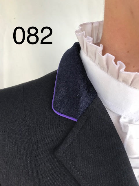 Navy With Fine Purple Trims Open Or Dressage Jacket Childs (082)