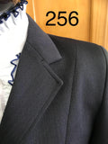 Navy (Ink) Open Or Dressage Self Stripe 4 Button Jacket Adults (256)
