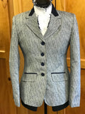 Navy, Grey & Darker Navy Check 4 Button Show Hunter Jacket With Navy Trims Adults (279)