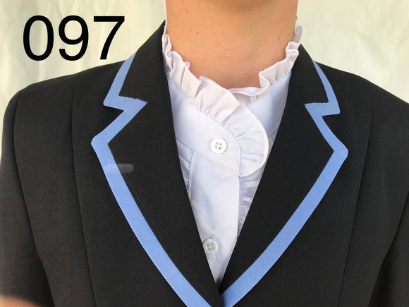 Navy, Sky Blue Collar, Pocket & Cuff Trims SUPER Smart Adults Show Jacket (097)