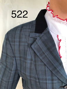 Navy & Darker Navy Checked Show Hunter Jacket Adults (522)