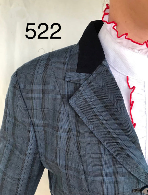 Navy & Darker Navy Checked Show Hunter Jacket Adults (522)