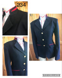 Navy, Red Stand Up Collar & Red Pocket Trims SUPER Smart Adults Show Jacket (234)