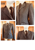 Brown & Cream Mediumweight Wool With Brown Suede Trims (508)