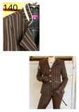 Brown and Cream Show Hunter Jacket with Stand up Collar Adults (140)