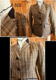 Beige Check With 3 Buttons With Navy Trims (502)