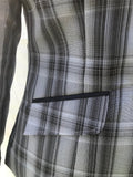 Grey, Lighter Grey & Black Check Show Hunter Jacket Adults (516)