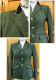 Olive Almost Self Check With Navy Suede Trims Adults 526