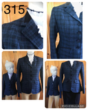 Navy Check two Toned Stunning Show Hunter Jacket Adults (315)