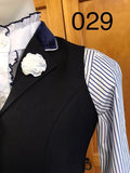 HRCAV Adult Riders Navy Longline Vests (029) Gold Buttons