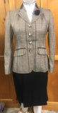 Navy, Burgundy & Cream Tweed Check "NEW" Show Hunter Jacket With Navy Trims Adults (527)