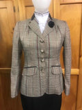 Navy, Burgundy & Cream Tweed Check "NEW" Show Hunter Jacket With Navy Trims Adults (527)