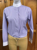 CLEARANCE Mauve & White Striped Stock/ Ratcatcher Shirt (Long Sleeve) Adults (324)