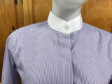 CLEARANCE Mauve & White Striped Stock/ Ratcatcher Shirt (Long Sleeve) Adults (324)