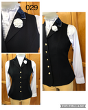 HRCAV Adult Riders Navy Longline Vests (029B) Silver Buttons