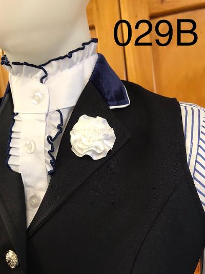 HRCAV Adult Riders Navy Longline Vests (029B) Silver Buttons