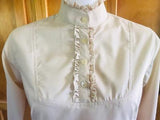 Cream Long Sleeved Ruffle Shirts Adults (312)