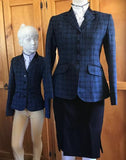 Navy Check two Toned Stunning Show Hunter Jacket Adults (315)
