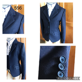 Turnout Jacket Stunning Wool Navy Childs Size 6 Only (556)