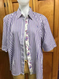 Thomas Cook Stunning Purple & White Striped Shirt Size 18 (109)