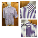 Thomas Cook Stunning Purple & White Striped Shirt Size 18 (109)