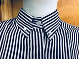 Navy & White Striped Tie Shirts Childs (302)