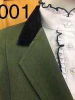 Olive Show Hunter Jacket With Navy Trims Adults (001)