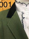 Olive Show Hunter Jacket With Navy Trims Adults (001)