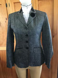 Grey & Black Flecks Gorgeous Show Hunter Jacket With Black Trims Adults Sizes 10 & 14 Only(360)