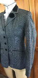 Grey & Black Flecks Gorgeous Show Hunter Jacket With Black Trims Adults Sizes 10 & 14 Only(360)