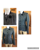 Grey & Black Flecks Gorgeous Show Hunter Jacket With Black Trims Adults Sizes 10 & 14 Only(360)