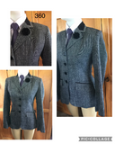 Grey & Black Flecks Gorgeous Show Hunter Jacket With Black Trims Adults Sizes 10 & 14 Only(360)