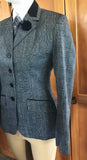 Grey & Black Flecks Gorgeous Show Hunter Jacket With Black Trims Adults Sizes 10 & 14 Only(360)